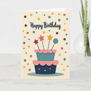Tarjeta de diseño de confeti de cumpleaños