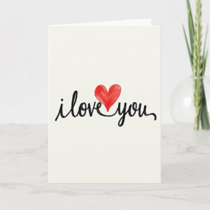 Tarjeta de diseño de corazón te amo