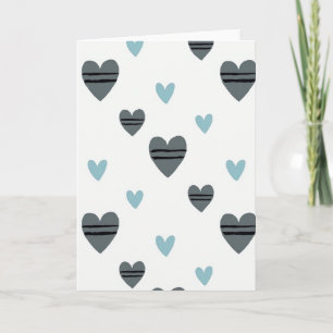 Tarjeta de diseño de corazones minimalista