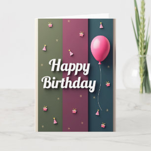 Tarjeta de diseño de cumpleaños festivo
