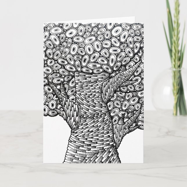 Tarjeta de diseño de formas ovaladas de dibujo de  (Anverso)