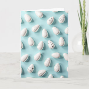 Tarjeta de diseño de huevo blanco elegante