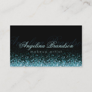 Tarjeta de diseño de moda azul turquesa brillante