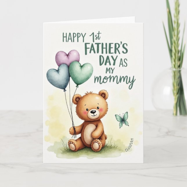 Tarjeta de diseño de pastel para el Día del Padre (Anverso)