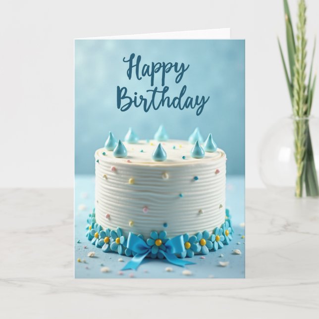 Tarjeta de diseño de pastel rayado (Anverso)