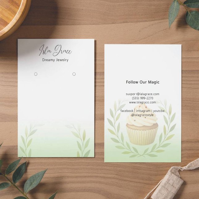 Tarjeta de diseño de pastelitos de follaje de pato (Cupcake Foliage Design)