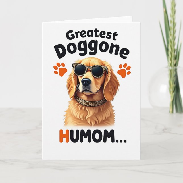 Tarjeta de diseño de perro manchado (Anverso)