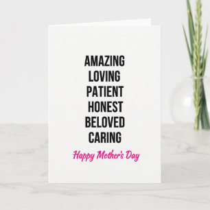 Tarjeta de diseño de texto en negrita para mamá am