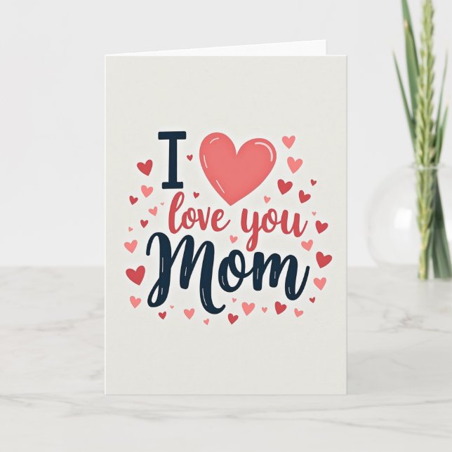 Tarjeta de diseño de tributo a mamá con todo el co (Anverso)