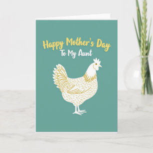 Tarjeta de diseño del día de la madre tía verde az