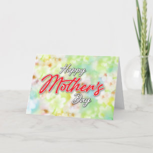 Tarjeta de diseño Elelgant Colorful Mother's Day
