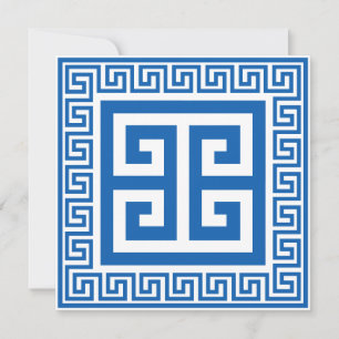 Tarjeta de diseño en blanco y azul del patrón de c