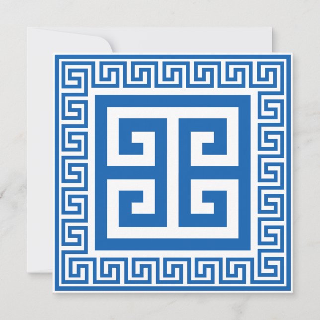 Tarjeta de diseño en blanco y azul del patrón de c (Anverso)