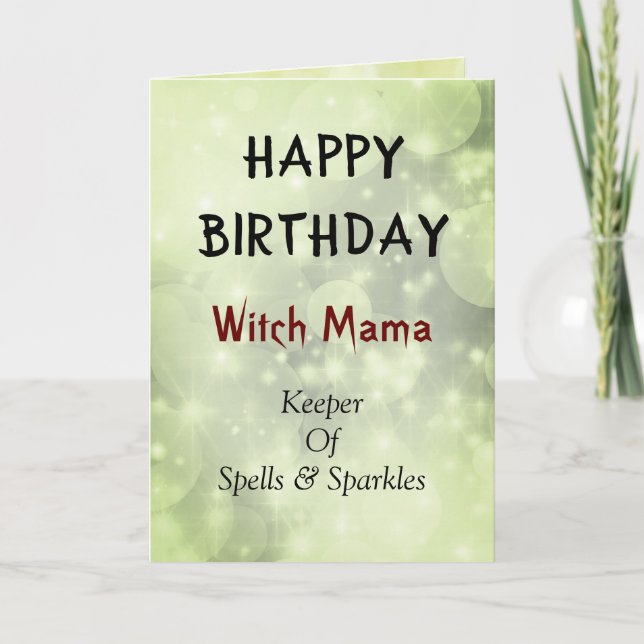 Tarjeta de diseño Feliz cumpleaños Witch Mama (Anverso)