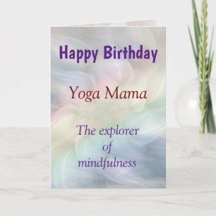 Tarjeta de diseño Feliz Cumpleaños Yoga Lady