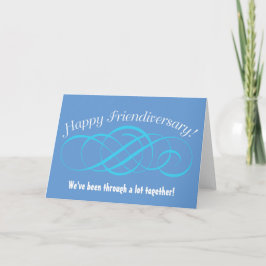 Tarjeta de diseño feliz de Swirl Friendiversary