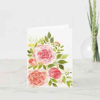 Tarjeta de diseño floral acuático Birthday