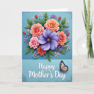 Tarjeta de diseño floral de mamá encantadora