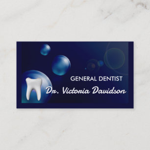 Tarjeta de diseño general de burbujas azules