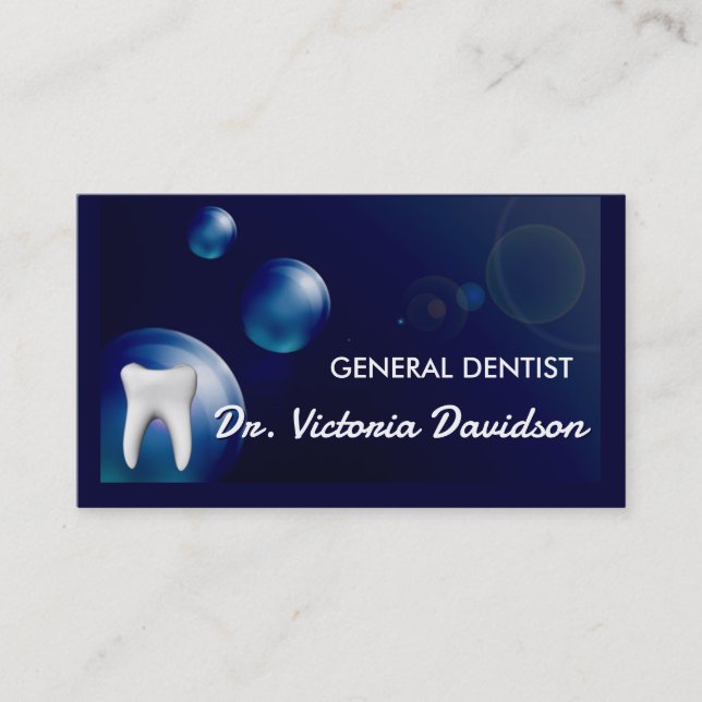 Tarjeta de diseño general de burbujas azules (Anverso)