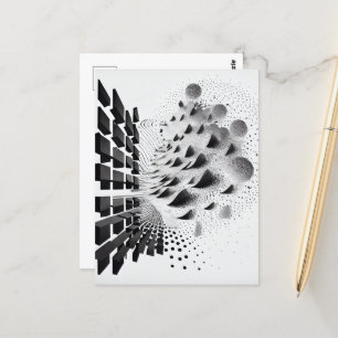 Tarjeta de diseño geométrico de resumen de B&W Sur