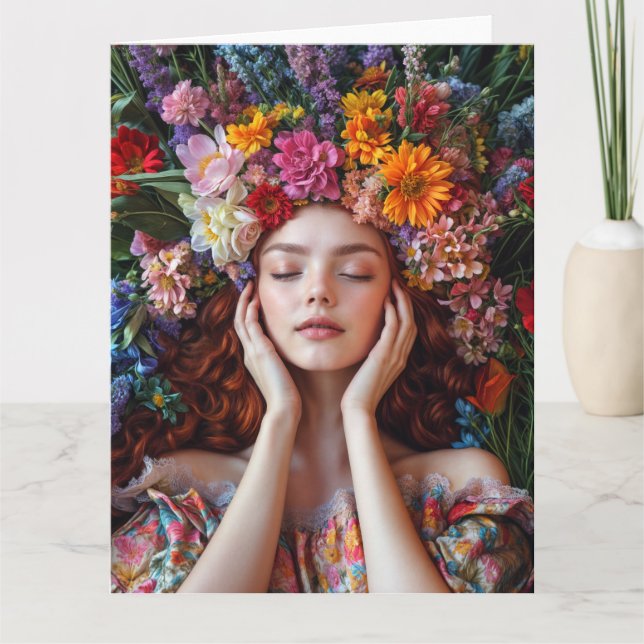 Tarjeta de diseño gótico victoriano de primavera 2 (Anverso)