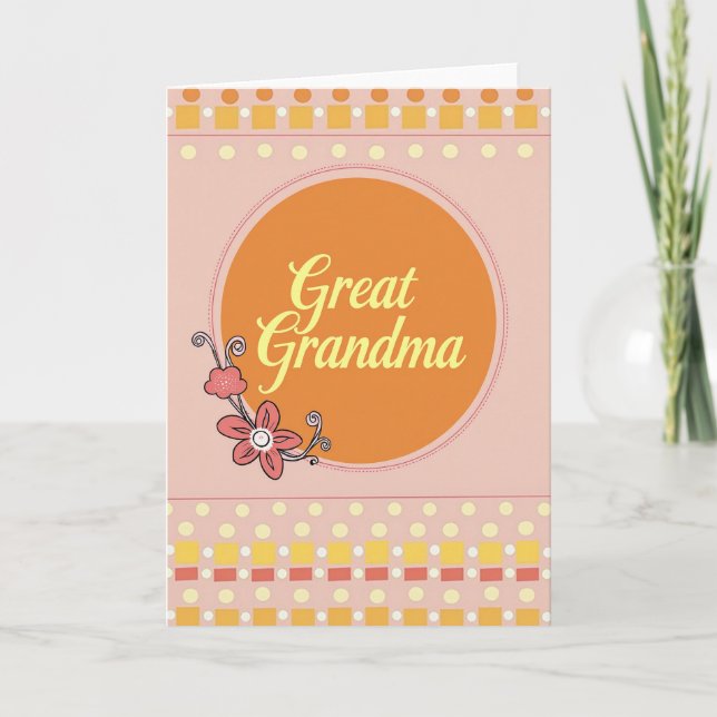 Tarjeta de Diseño Gráfico de Bisabuela (Anverso)