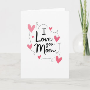 Tarjeta de diseño gráfico Te Amo Mamá