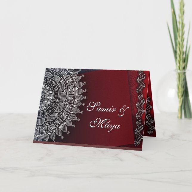 Tarjeta de diseño indio (Anverso)