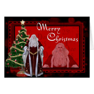 Tarjeta de diseño Merry Christmas Classic Santa