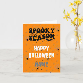 Tarjeta de diseño personalizada Scary Spider Hallo