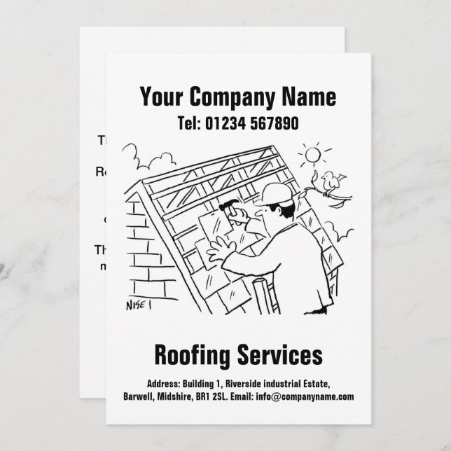 Tarjeta de diseño Personalizado de Roofers and Roo (Anverso / Reverso)