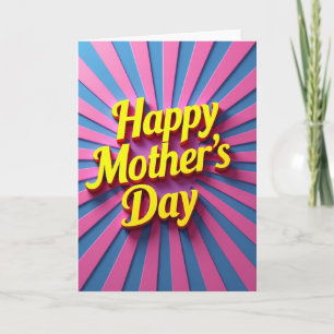 Tarjeta de diseño radiante para el día de la madre