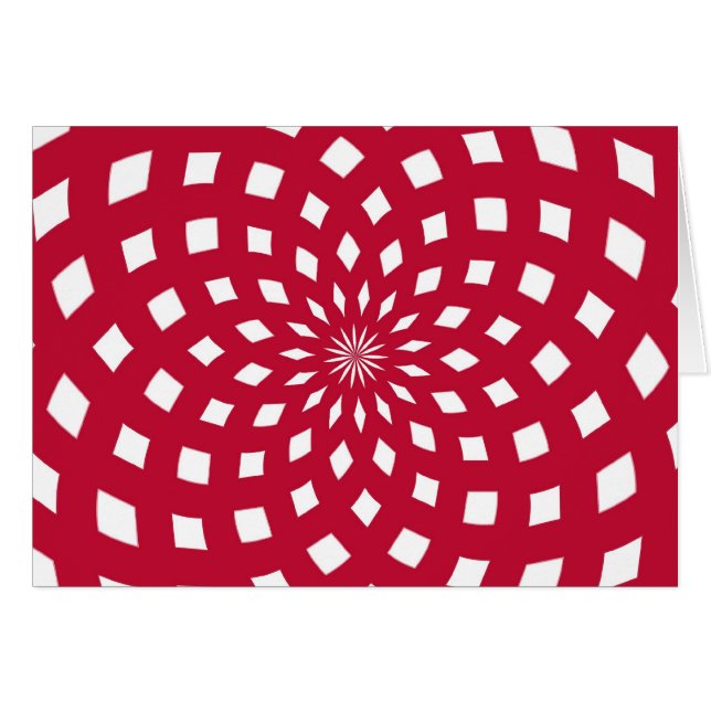 Tarjeta de diseño rojo y blanco (Anverso (Horizontal))