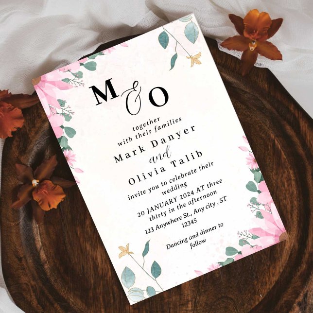 Tarjeta de diseño Rosa Personalizado de invitación (Subido por el creador)