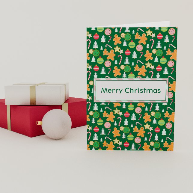 Tarjeta de diseño temática navideña navidad verde (Subido por el creador)