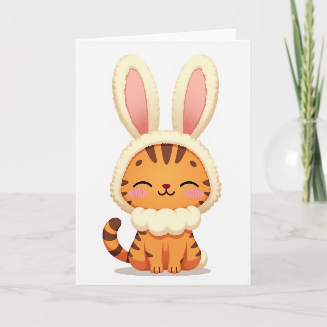 Tarjeta de disfraz de animal lindo (Anverso)