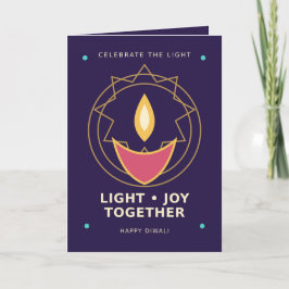 Tarjeta de Diwali de Alegría de Luz Geométrica Mod