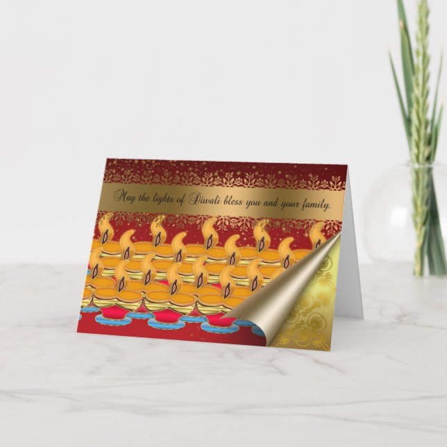 Tarjeta de Diwali, Diwali feliz (Anverso)