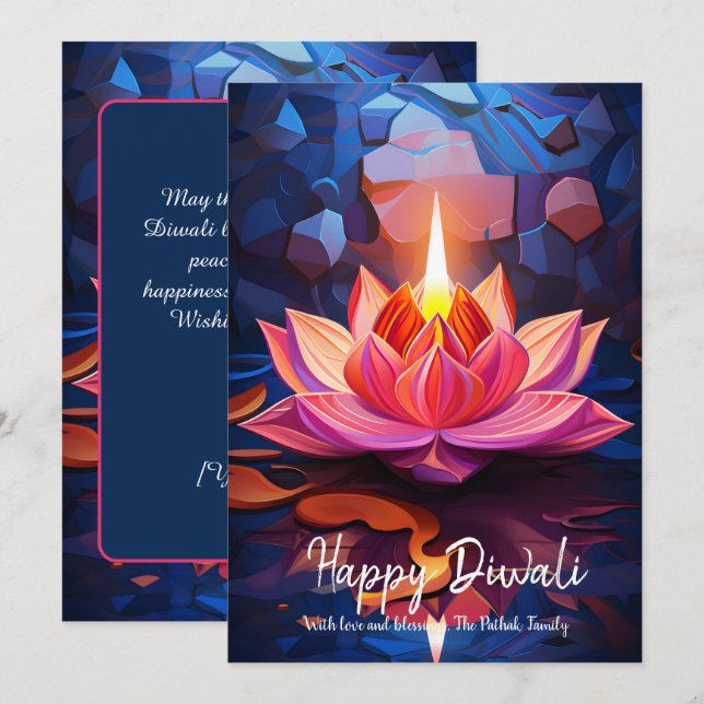 Tarjeta de Diwali Spark of Grace (Anverso / Reverso)