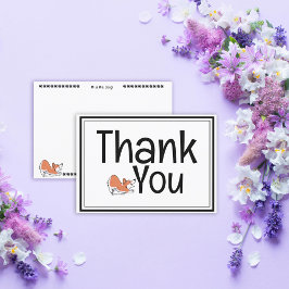 Tarjeta de doble cara de agradecimiento personaliz