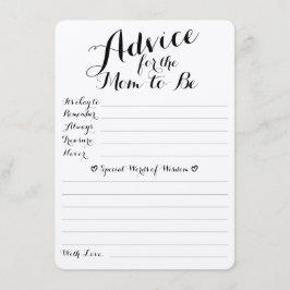 Tarjeta de doble cara para consejos y predicciones