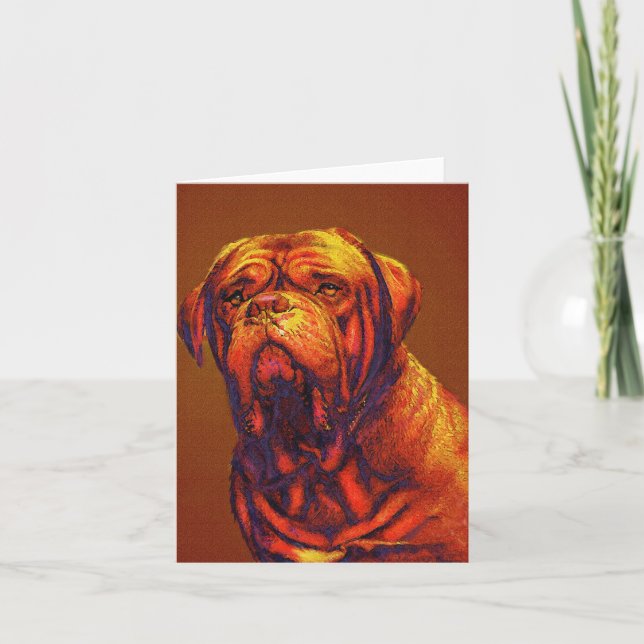 tarjeta de dogue de bordeaux (Anverso)