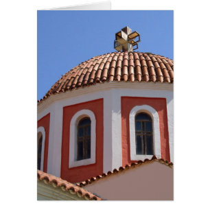 Tarjeta de domo de iglesia griega