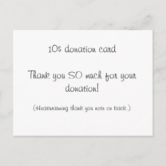 Tarjeta de donación de $10