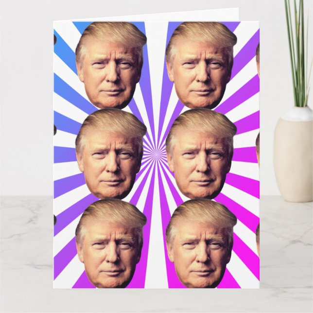 TARJETA DE DONALD TRUMP BIEN SOBREVERSIZADA (Anverso)