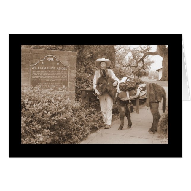 Tarjeta de donkey de tiempo viejo (Anverso (Horizontal))