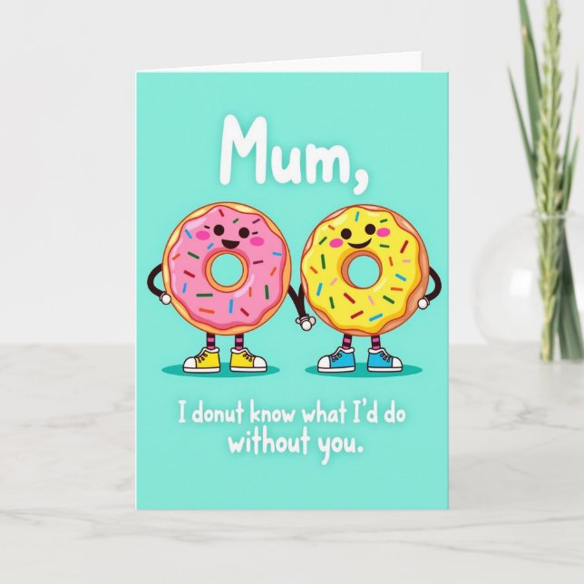 Tarjeta de Donut del Día de las Madres Dulces (Anverso)
