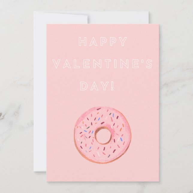 Tarjeta de donut el día de San Valentín (Anverso)