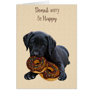Tarjeta de donut para laboratorio negro - Tarjeta 